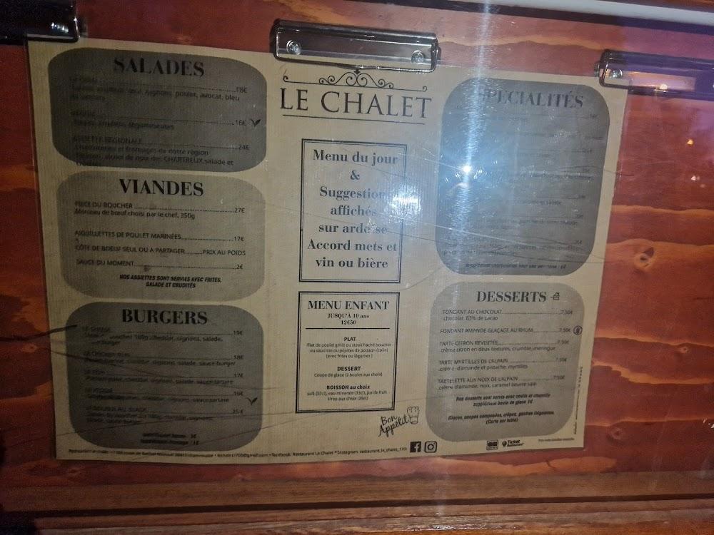 Le Chalet - Menu Image 4